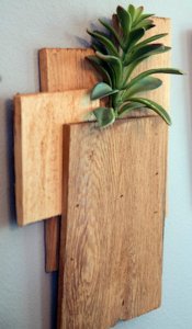 Wooden Planks Wall Planter